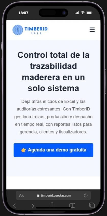 TimberID en móvil
